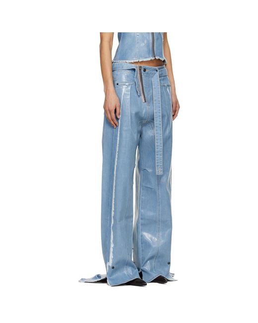 OTTOLINGER Blue Glazed Baggy Jeans