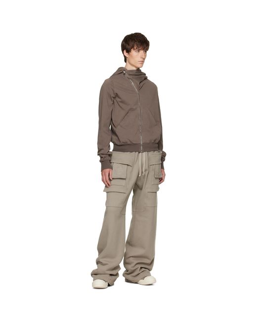 Rick Owens Brown Tower Mountain Hoodie for men