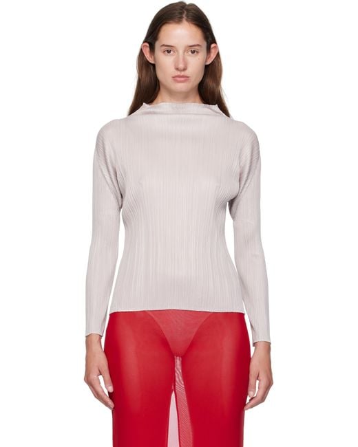Pleats Please Issey Miyake Red June New Colorful Basics 4 T-Shirt