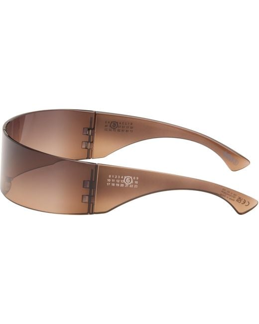 MM6 by Maison Margiela Black Ssense Exclusive Shield Sunglasses