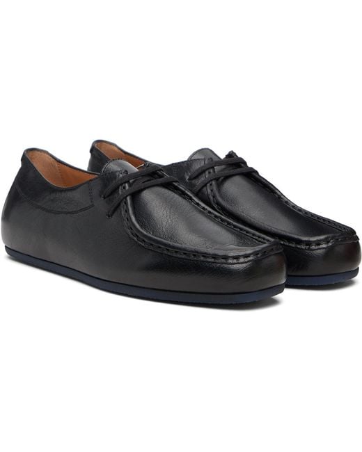 Jil Sander Black Hood Lace-up Derbys for men
