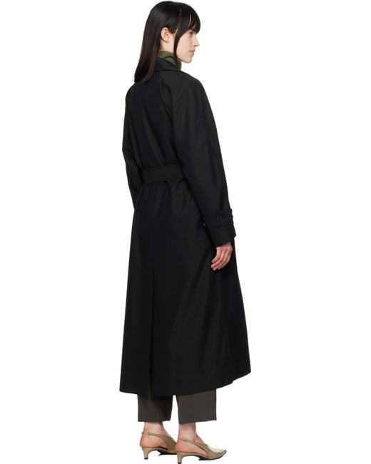 Frankie Shop ブラック Astoria カットアウト ラグランスリーブ トレンチコート Black