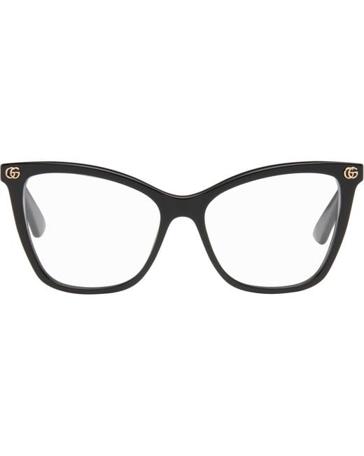 Gucci Brown Light Acetate gg Cat Eye Glasses