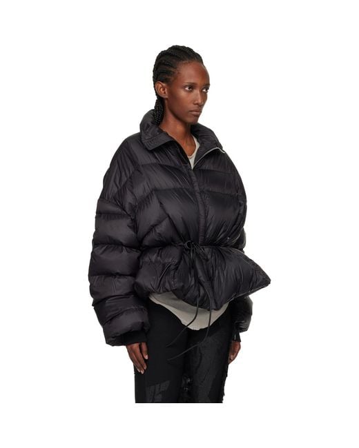 Rick Owens Black Concordians Sail Down Jacket