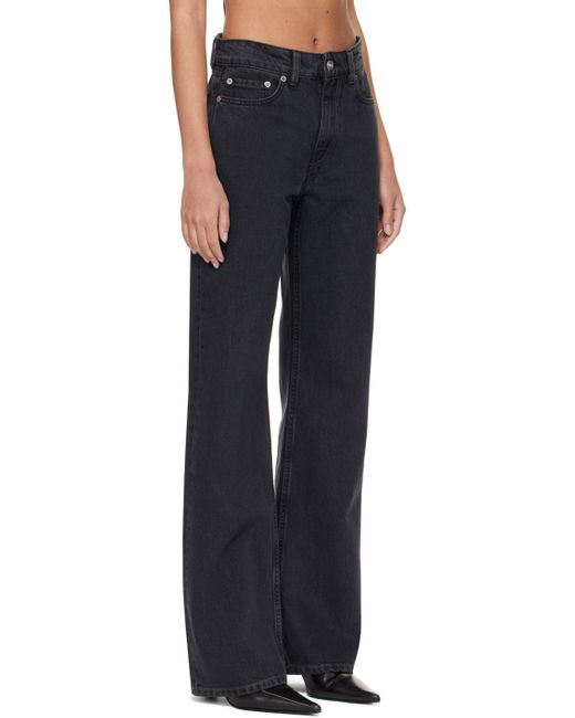 Our Legacy Blue Black Boot Cut Jeans