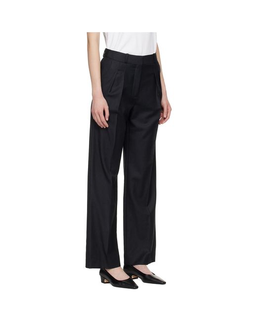 Loulou de Saison Black Sbiru Lds Straight Leg Trousers