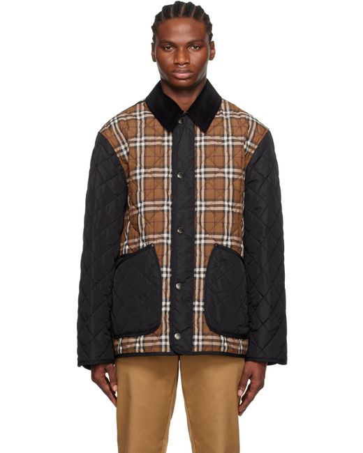 Brown and black checkered jacket Clearance