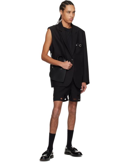 Short Noir À Découpes De Style Pétale Et À Bords Brodés Coperni pour homme en coloris Black