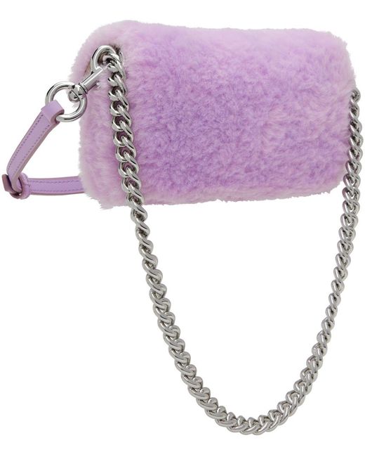 Marc Jacobs Purple 'the Mini Faux-fur' Bag