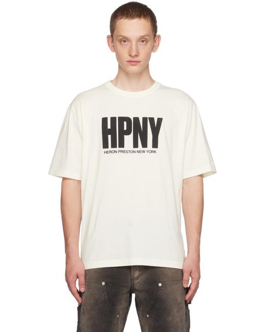 Heron Preston Black Off-white 'hpny' T-shirt for men