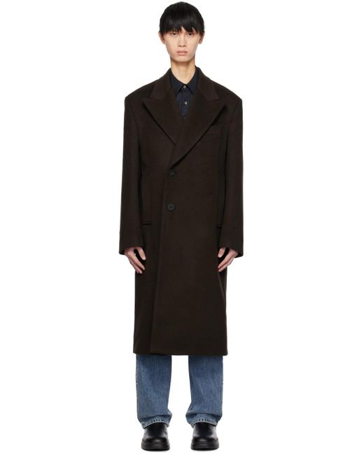 Wooyoungmi Black Brown Double Coat for men
