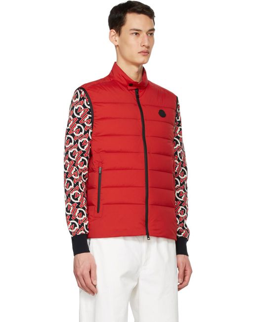 moncler vest red