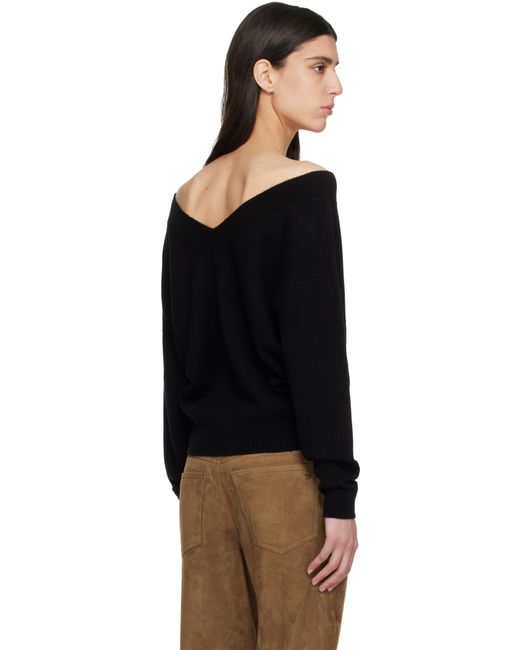 Tom Ford レディース ブラック カシミヤ オフショルダー ニット 