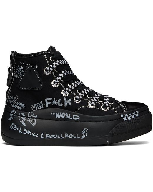 R13 Ssense限定 Double Grommet Kurt スニーカー ブラック | Lyst