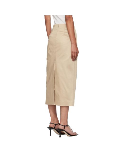 GIA STUDIOS Natural Marisol Midi Skirt