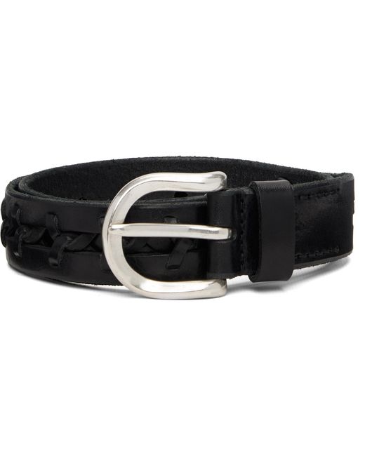 Our Legacy Black Plait Belt for men