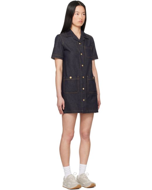 Moncler Black Denim Shirt Minidress