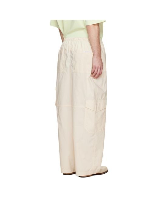 Maison Kitsuné Natural Off- Oversize Cargo Pants for men