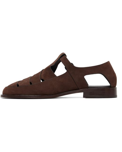 Hereu Black Besso Nubuck Sandals for men