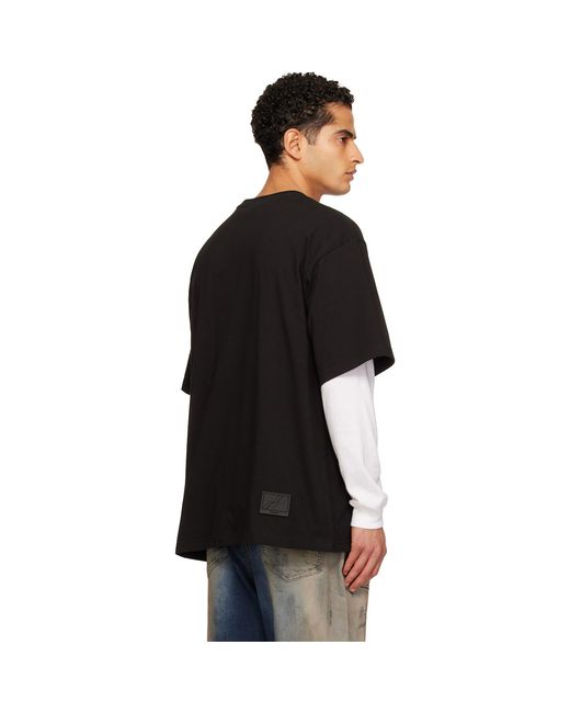 we11done Black T-Shirt for men