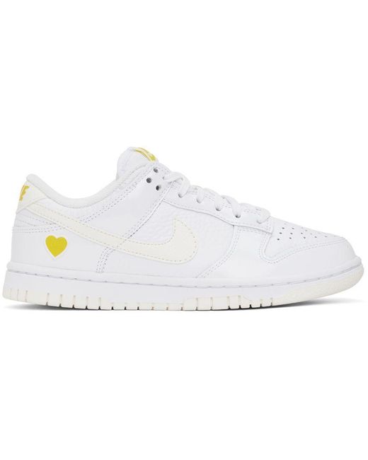 womens nike dunk low white yellow