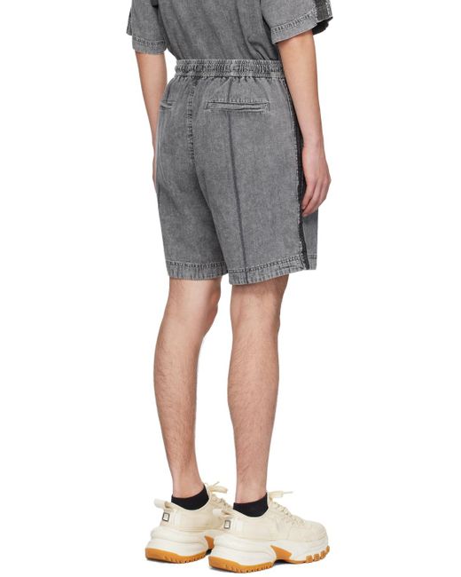 Wooyoungmi Black Faded Shorts for men