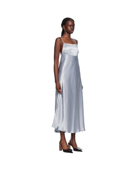 MM by Max Mara Black Blue Baden Midi Dress