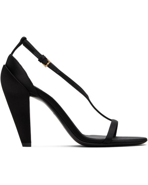 Givenchy Black Naked Satin Heeled Sandals
