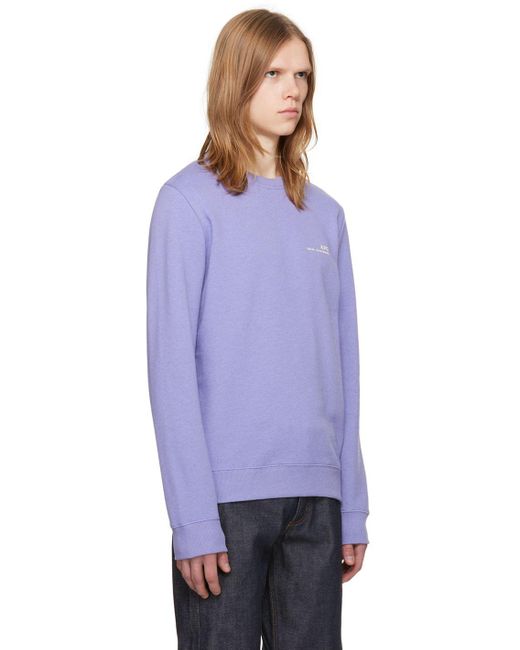 A.P.C. . Purple Item Sweatshirt for Men Lyst