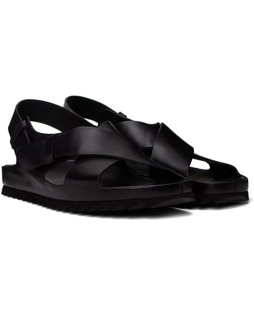 Officine Creative Black Agorà 007 Sandals for men