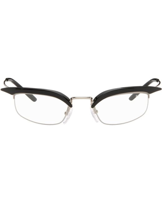 Prada Black Catwalk Angular Cateye Glasses