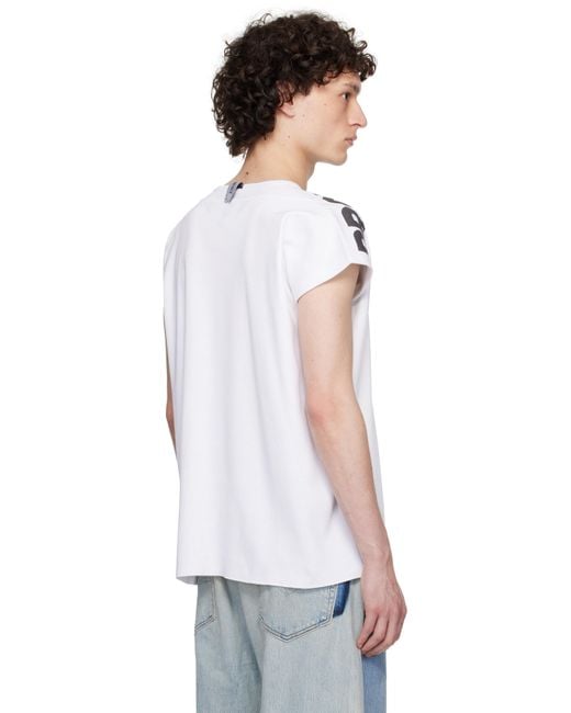 PROTOTYPES White Waffle Muscle T-Shirt for men