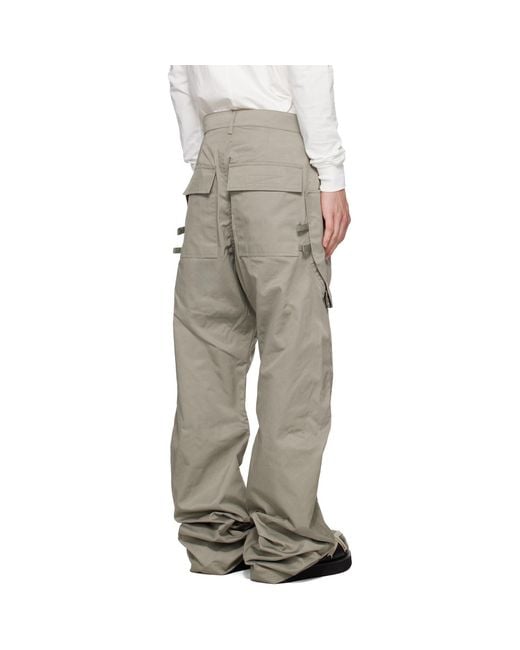 Rick Owens Gray Tower Stefan Cargo Pants for men