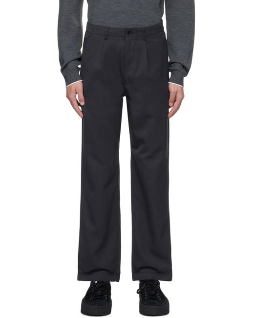 Nanamica Black Pleated Trousers for men