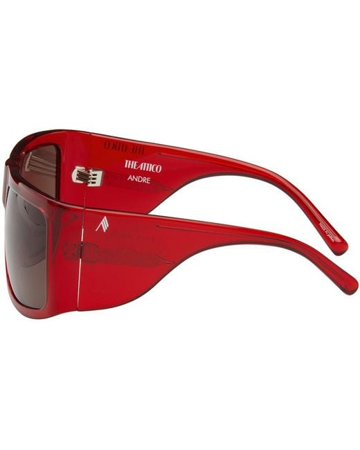 The Attico Red Linda Farrow Edition Andre Sunglasses