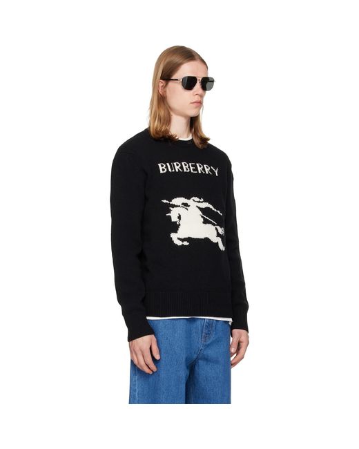 Burberry Black Knight Wool Cashmere Sweater for men