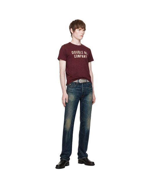 RRL Red Burgundy 'Double Rl Company' T-Shirt for men