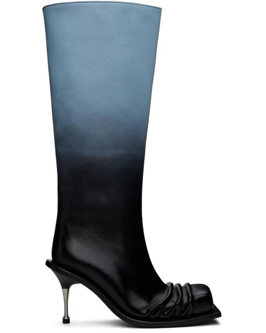 FIDAN NOVRUZOVA Black Stiletto Heel Classic Square Toe Boots