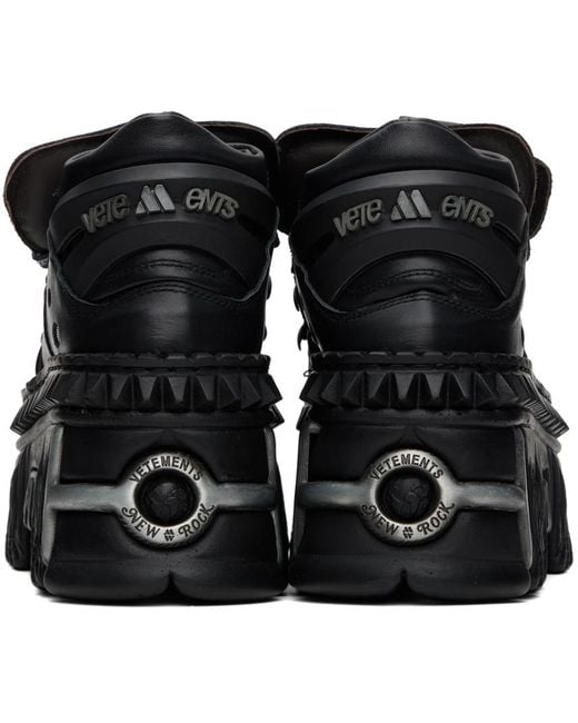 Vetements Black New Rock Edition Platform Sneakers