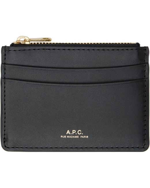 A.P.C. Black Paris Card Holder