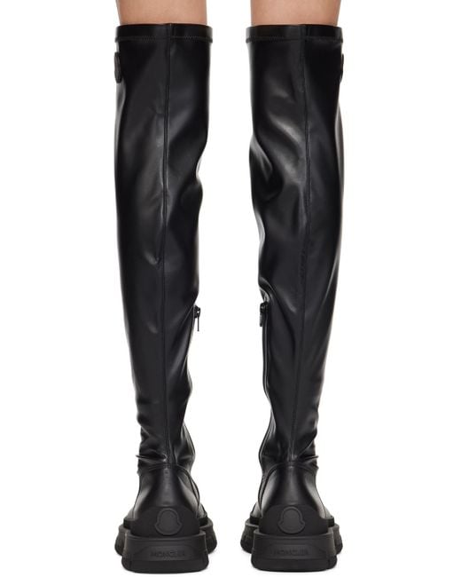 Moncler Black Hevea High Tall Boots