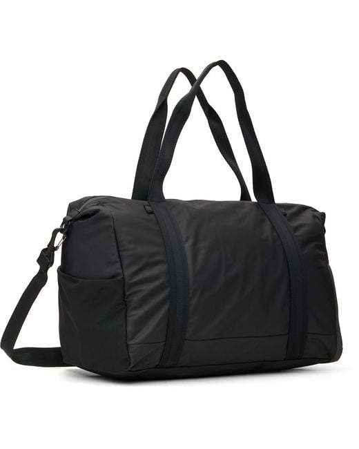 Boss Black Reflective Details Faux-Leather Holdall Duffle Bag for men