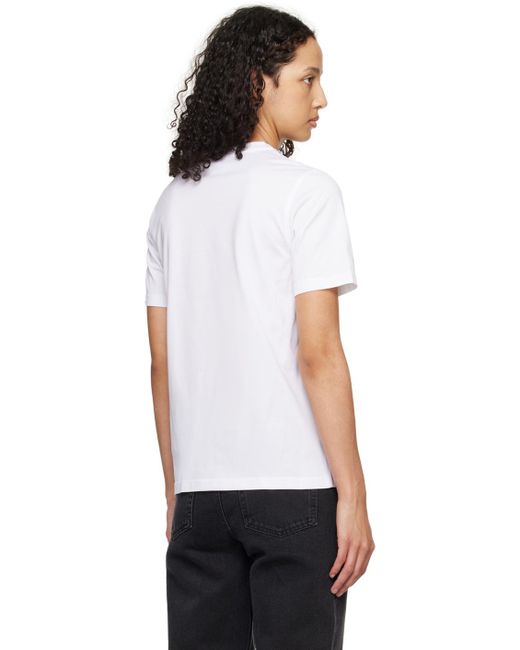 T-shirt blanc à emblème feuille de chêne Burberry en coloris White
