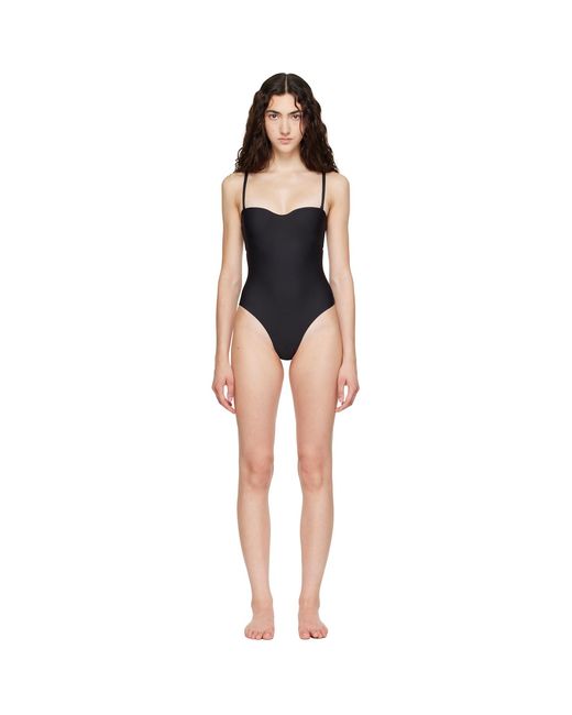 Skims Black Body Underwire Thong Bodysuit