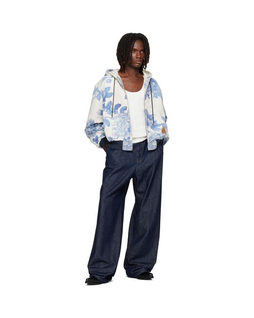 R13 Blue Off- & Relaxed Workwear Jacket for men