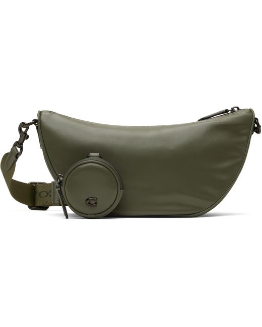 COACH Black Khaki Hall Soft Sling Bag for men