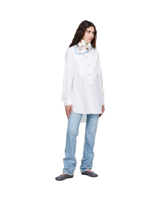 Maison Margiela White Tuxedo Cotton Shirt