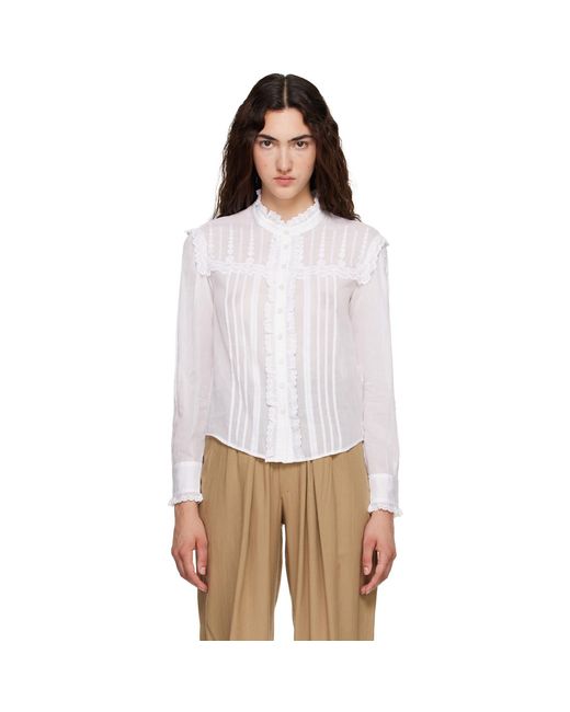 Isabel Marant White Lonzie Blouse