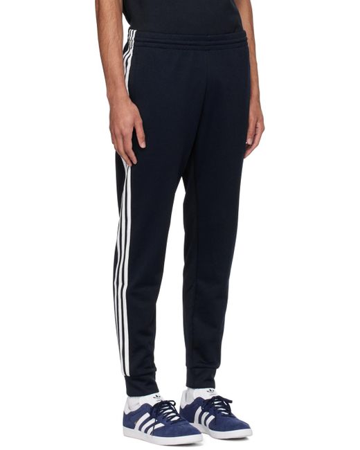 Adidas Originals Blue 3-Stripe Sweatpants for men