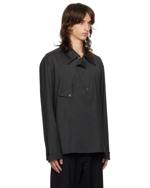 Kiko Kostadinov Jarocka Overshirt in Black for Men | Lyst